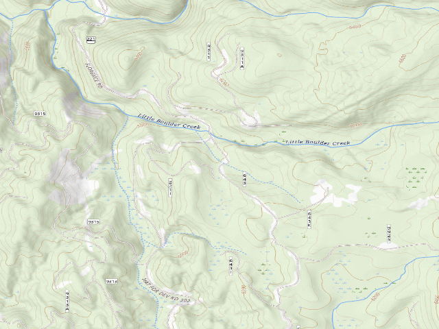 USGS topographic map of USFS dispersed camp — ID #310