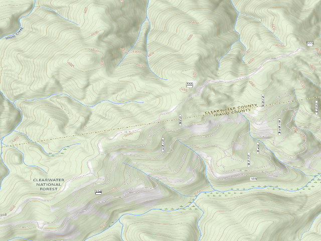 USGS topographic map of USFS dispersed camp — ID #315