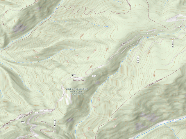 USGS topographic map of USFS dispersed camp — ID #316
