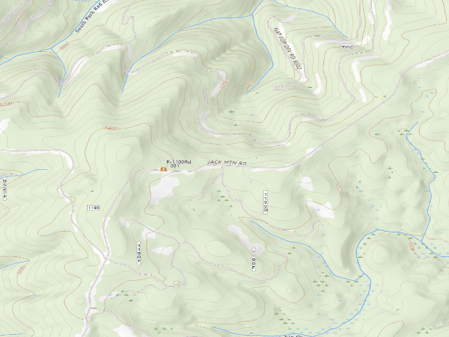 USGS topographic map of USFS dispersed camp — ID #32
