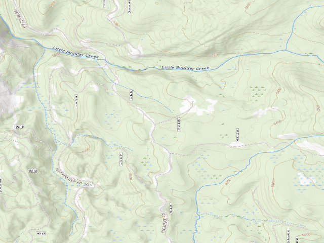 USGS topographic map of USFS dispersed camp — ID #322