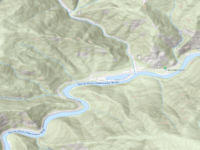 USGS topographic map of USFS dispersed camp — ID #325