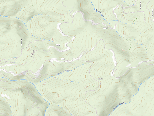 USGS topographic map of USFS dispersed camp — ID #326