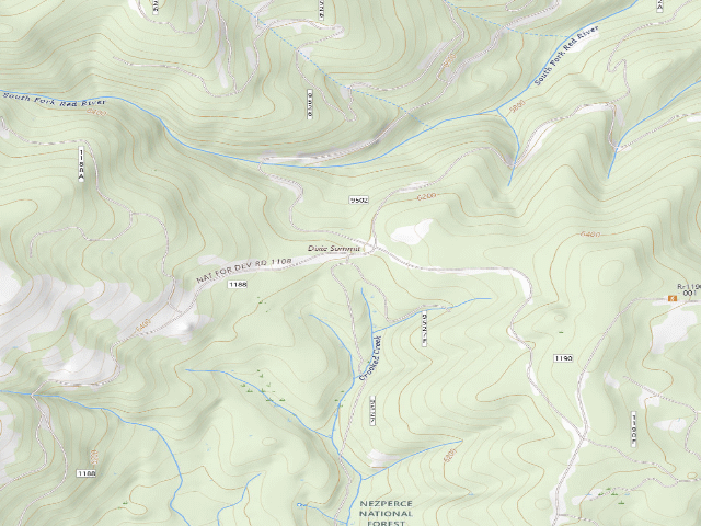 USGS topographic map of USFS dispersed camp — ID #328