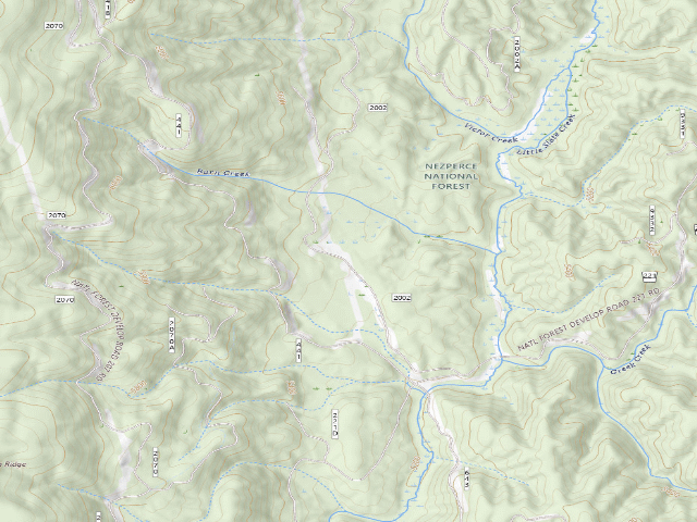 USGS topographic map of USFS dispersed camp — ID #330
