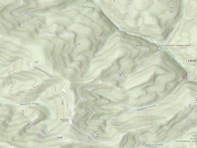 USGS topographic map of USFS dispersed camp — ID #331