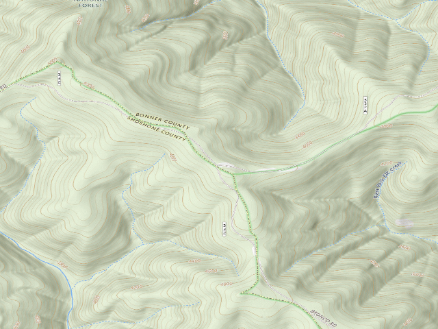 USGS topographic map of USFS dispersed camp — ID #332