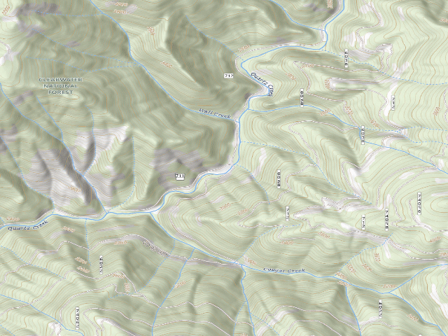 USGS topographic map of USFS dispersed camp — ID #335