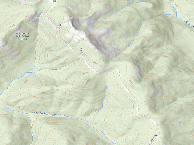USGS topographic map of USFS dispersed camp — ID #337