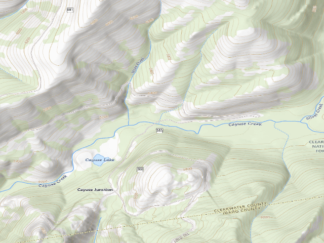 USGS topographic map of USFS dispersed camp — ID #338