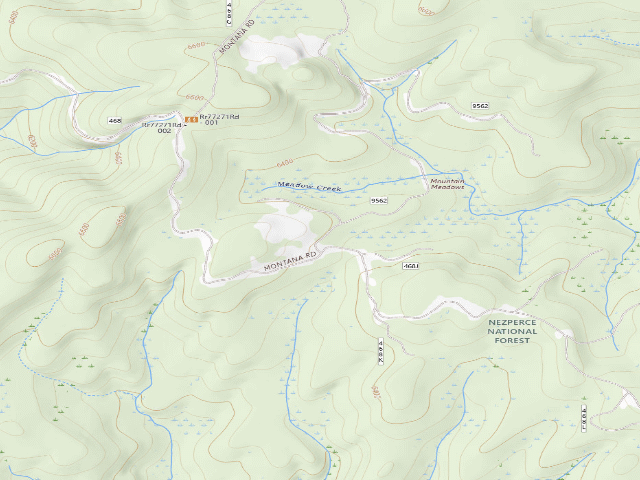 USGS topographic map of USFS dispersed camp — ID #340