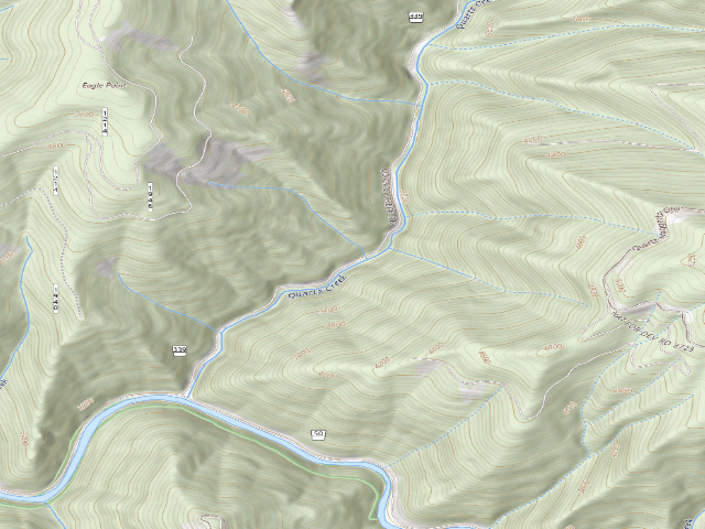 USGS topographic map of USFS dispersed camp — ID #346