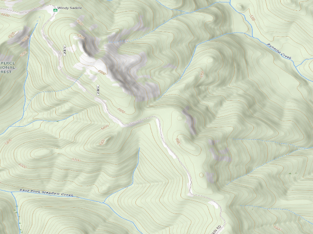 USGS topographic map of USFS dispersed camp — ID #349