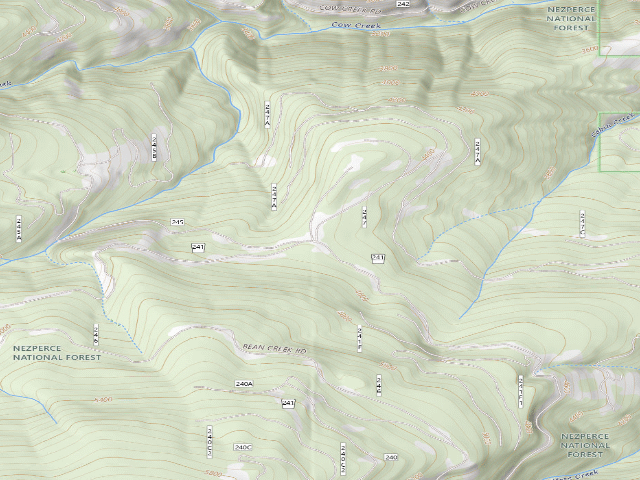 USGS topographic map of USFS dispersed camp — ID #35
