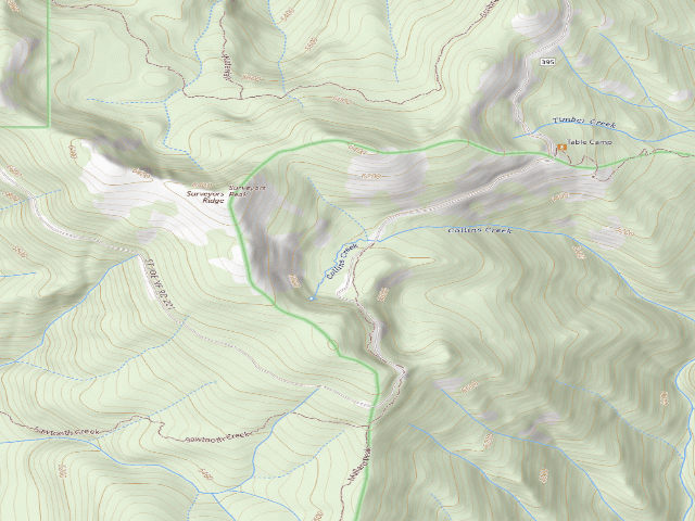 USGS topographic map of USFS dispersed camp — ID #351