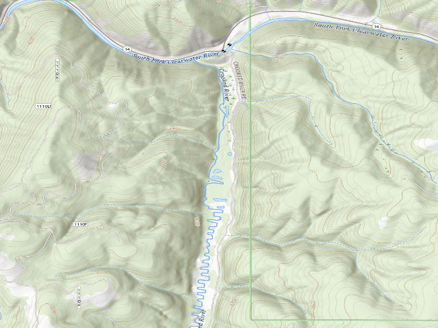 USGS topographic map of USFS dispersed camp — ID #354
