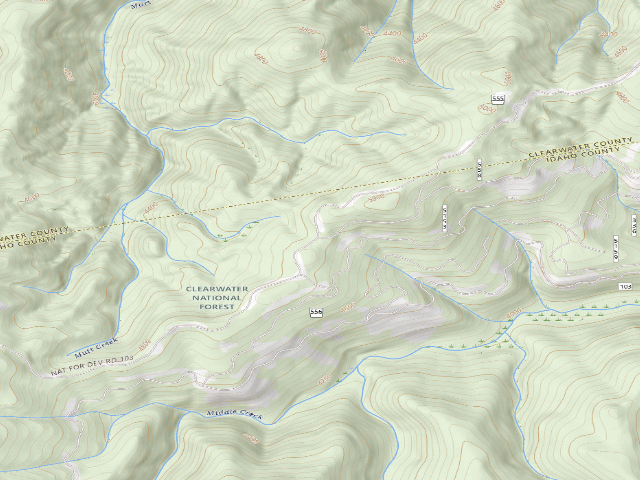 USGS topographic map of USFS dispersed camp — ID #355