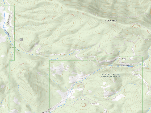 USGS topographic map of USFS dispersed camp — ID #356
