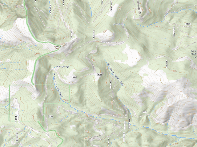 USGS topographic map of USFS dispersed camp — ID #357