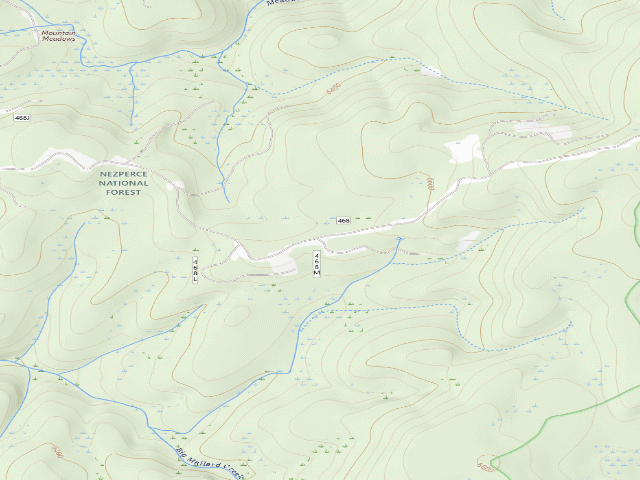 USGS topographic map of USFS dispersed camp — ID #359