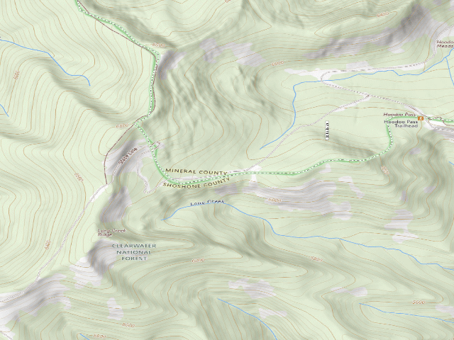USGS topographic map of USFS dispersed camp — ID #36