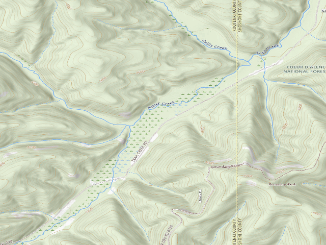 USGS topographic map of USFS dispersed camp — ID #360