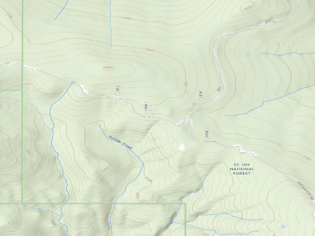 USGS topographic map of USFS dispersed camp — ID #361