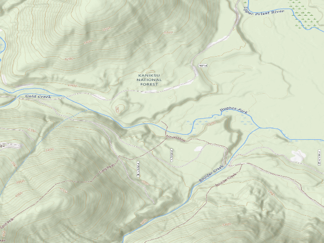 USGS topographic map of USFS dispersed camp — ID #362
