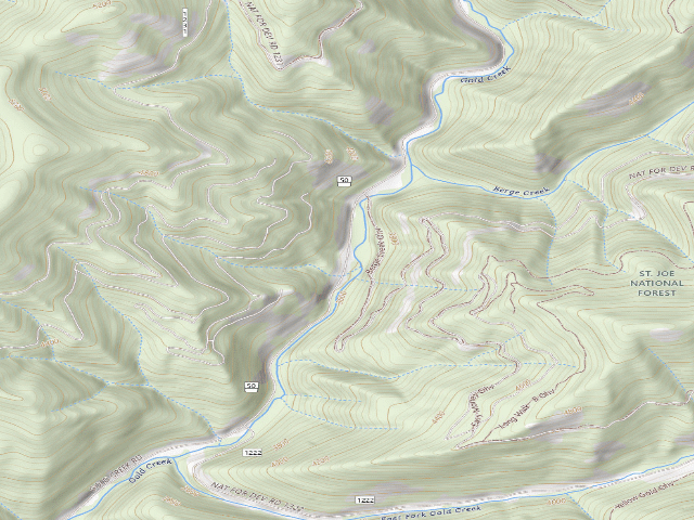 USGS topographic map of USFS dispersed camp — ID #364