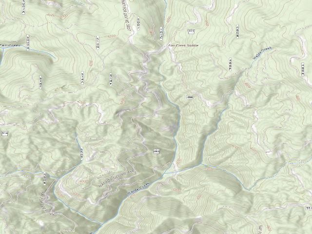 USGS topographic map of USFS dispersed camp — ID #365