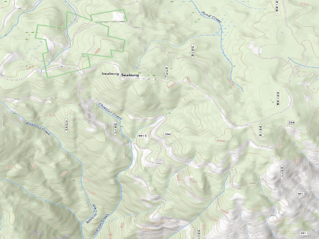 USGS topographic map of USFS dispersed camp — ID #366