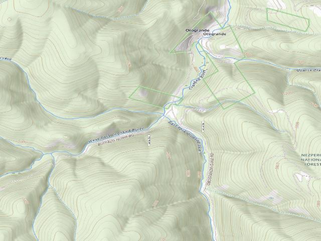 USGS topographic map of USFS dispersed camp — ID #368