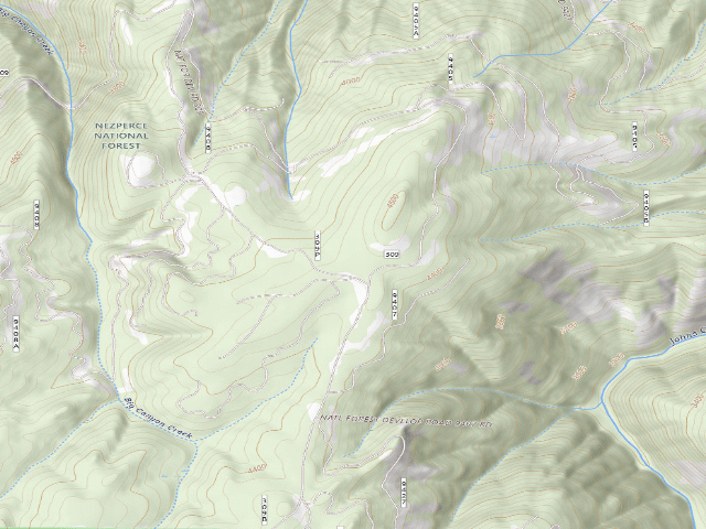 USGS topographic map of USFS dispersed camp — ID #369