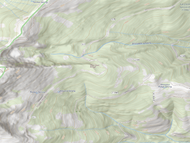 USGS topographic map of USFS dispersed camp — ID #370