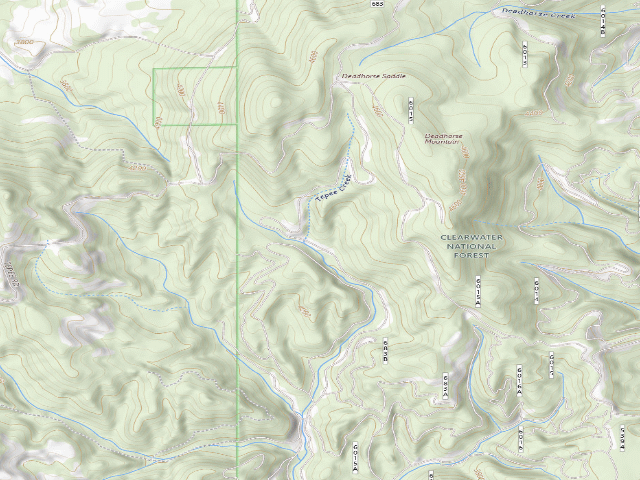 USGS topographic map of USFS dispersed camp — ID #372
