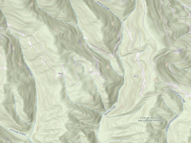 USGS topographic map of USFS dispersed camp — ID #376