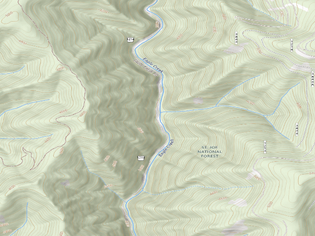 USGS topographic map of USFS dispersed camp — ID #377