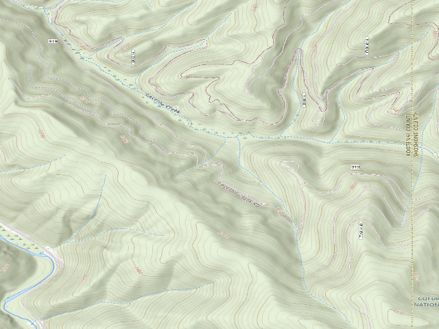 USGS topographic map of USFS dispersed camp — ID #378
