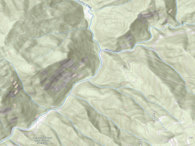 USGS topographic map of USFS dispersed camp — ID #379