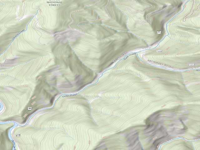 USGS topographic map of USFS dispersed camp — ID #382