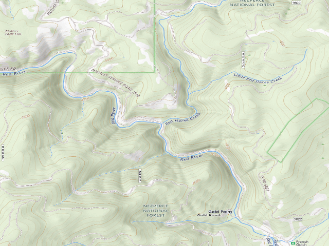 USGS topographic map of USFS dispersed camp — ID #383