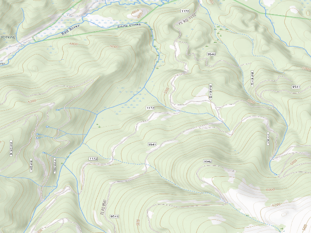 USGS topographic map of USFS dispersed camp — ID #386