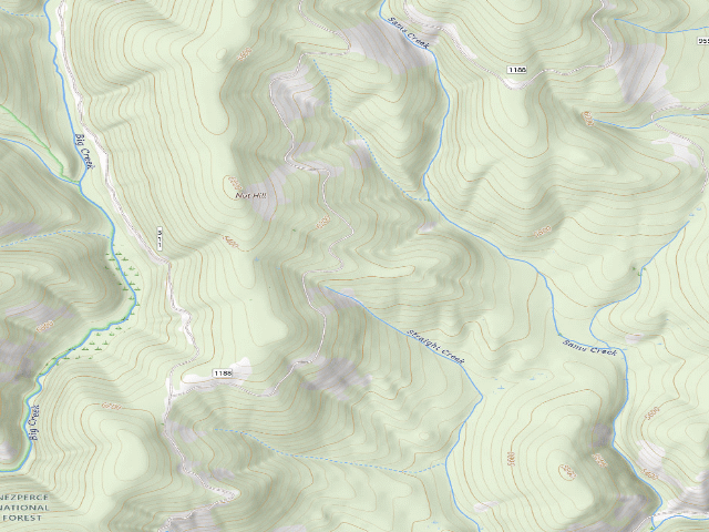 USGS topographic map of USFS dispersed camp — ID #392