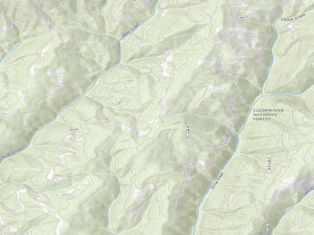 USGS topographic map of USFS dispersed camp — ID #394