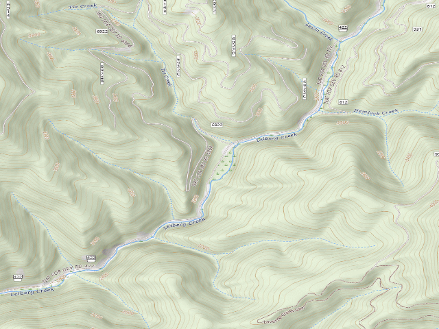 USGS topographic map of USFS dispersed camp — ID #398