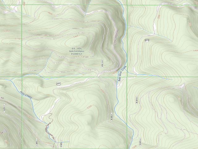 USGS topographic map of USFS dispersed camp — ID #399