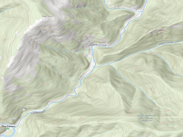 USGS topographic map of USFS dispersed camp — ID #4