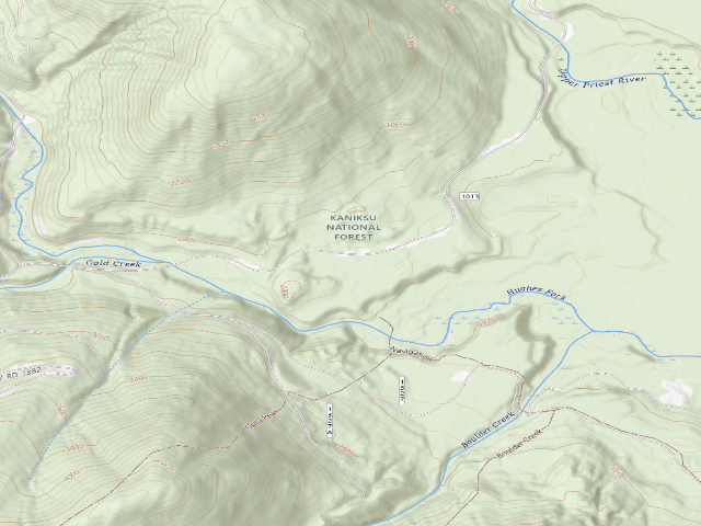 USGS topographic map of USFS dispersed camp — ID #4