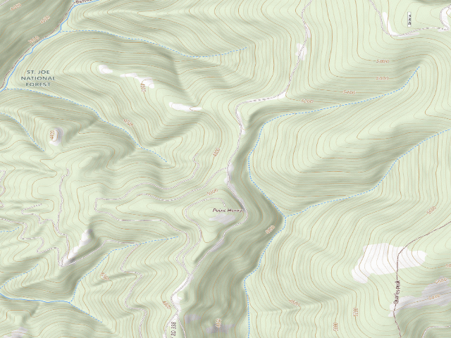 USGS topographic map of USFS dispersed camp — ID #400