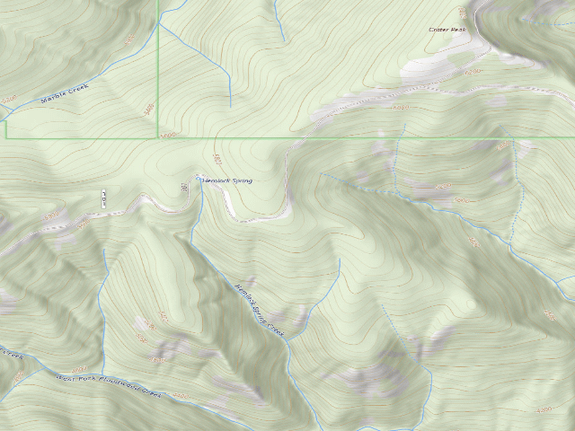 USGS topographic map of USFS dispersed camp — ID #403